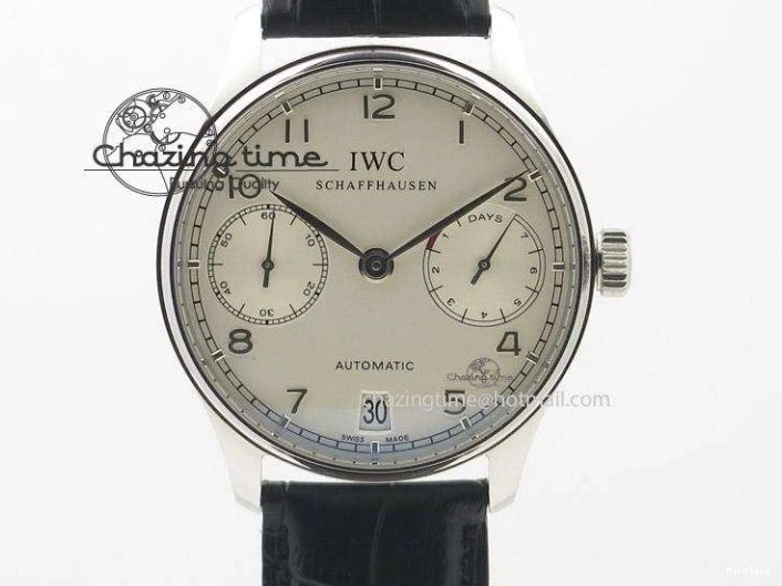 MIROTIME 0715 Portuguese Real PR RG IW5007 ZF 1:1 Best Edition Black Dial On Black Leather Strap A52010 V FreshLook 7304